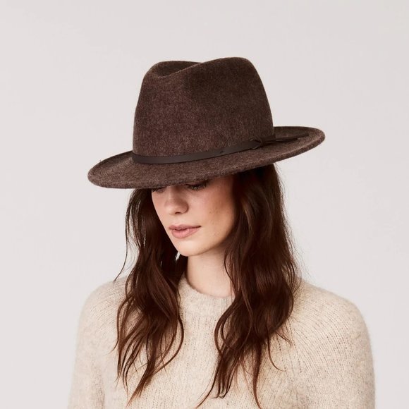 NTW Tilley Unisex Wool Montana Fedora Hat - Taupe - Size Large - Picture 7 of 15